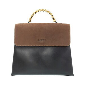 Loewe Velazquez 2way Leather twist Handle Handbag Brown